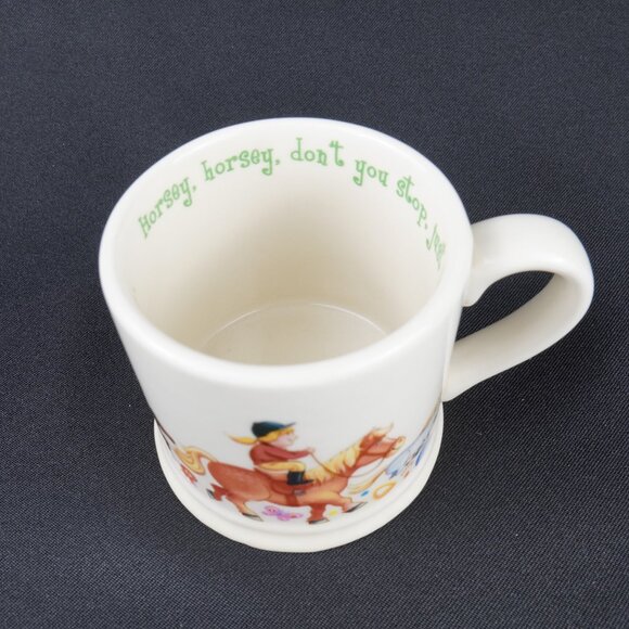 Anderton Pottery Mug Vintage Children's Nursery Rhyme Mug Equestrian Pony Motif - Picture 10 of 11